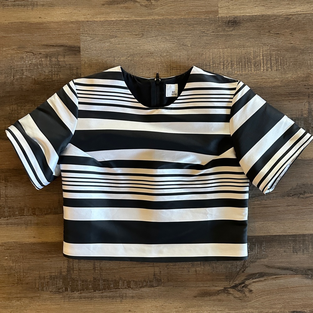 Iris & Ink stripped cotton to size 10